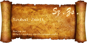 Szuhai Zsolt névjegykártya